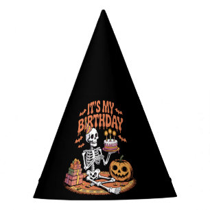 Skeleton Birthday Party Halloween Pumpkin Men Wome Hat