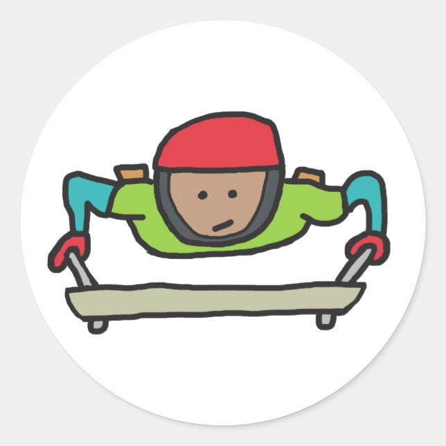 Skeleton Bob Classic Round Sticker (Front)