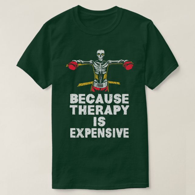 Skeleton Boing Equipment Gloves Design For Trainin T-Shirt (Design Front)