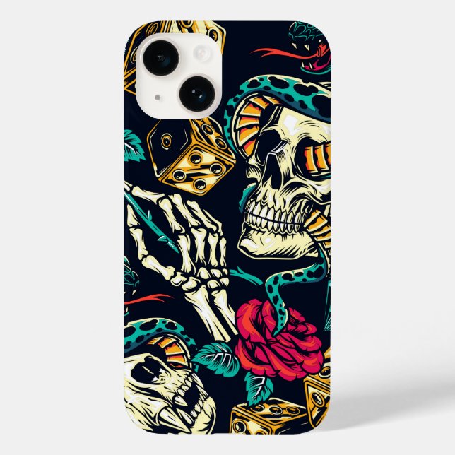 Skeleton bones Drawing iPhone Case (Back)
