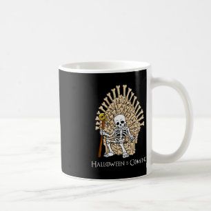 Skeleton Bones Throne Fun Halloween Coffee Mug