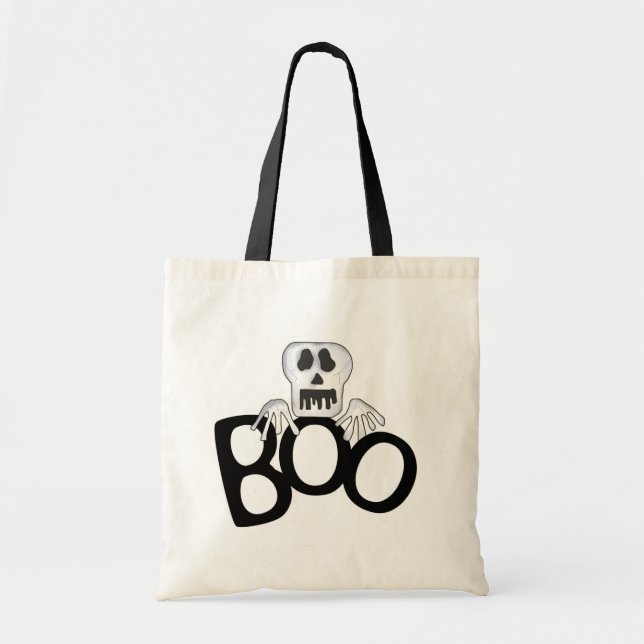 Skeleton Boo Tshirts and Gifts Tote Bag (Front)
