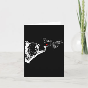 Skeleton Boop Bear Funny Halloween Girl Men Women Card