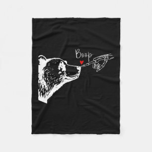 Skeleton Boop Bear Funny Halloween Girl Men Women  Fleece Blanket