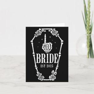 Skeleton Bride Groom Halloween Wedding Party Card