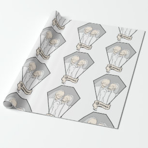 Skeleton Brides Wrapping Paper