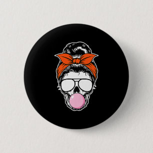 Skeleton Bubble Gum Lazy Halloween Costume Messy B 6 Cm Round Badge