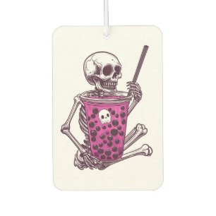 Skeleton Bubble Tea Car Air Freshener