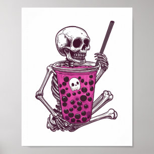  Skeleton Bubble Tea Poster