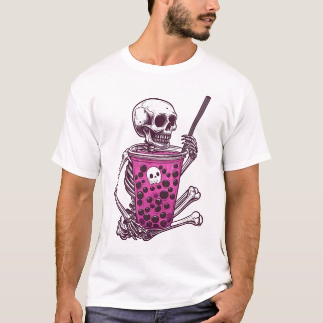  Skeleton Bubble Tea T-Shirt (Front)