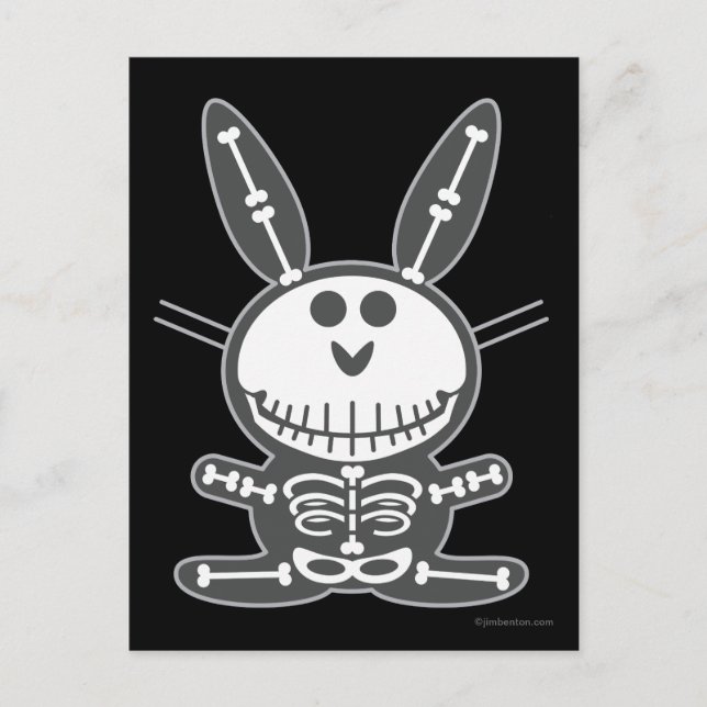 Skeleton Bunny Postcard (Front)