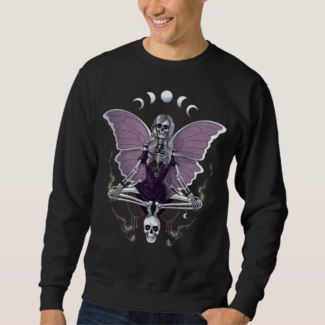 Skeleton Butterfly Goth Sweatshirt (Front)
