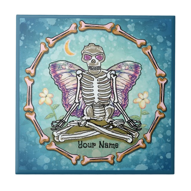 Skeleton Butterfly Tile (Front)