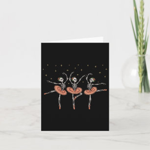 Skeleton Byllet Funny Halloween Outfit Costumes Card