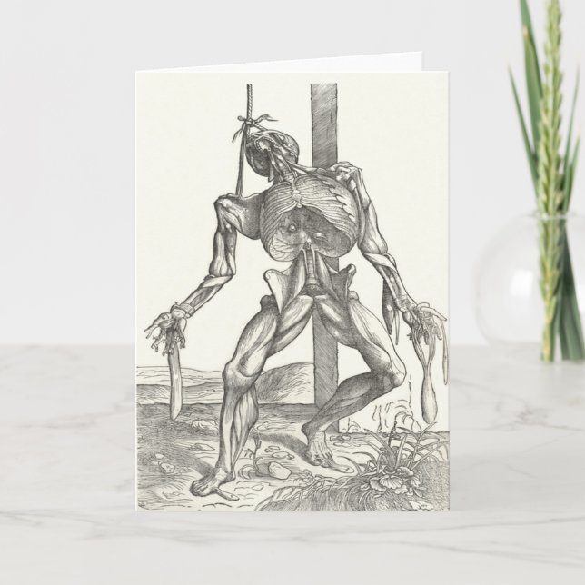 Skeleton Cadaver Corpse Anatomy Medical Card (Front)