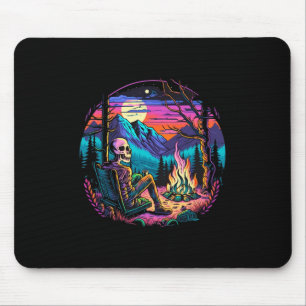 Skeleton Camping Halloween Costume Bones Camp Camp Mouse Pad