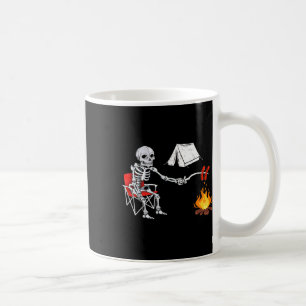Skeleton Camping Shirt Campfire Hiking Halloween  Coffee Mug