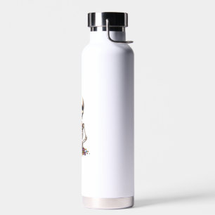 Skeleton Candy Bowl Halloween Water Bottle