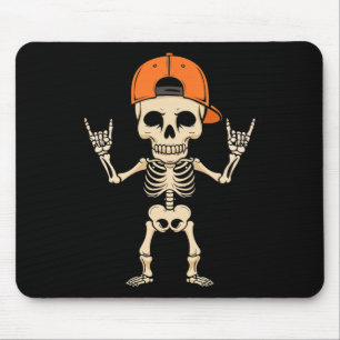 Skeleton Cap Halloween Punk Rock Men Boys  Mouse Pad