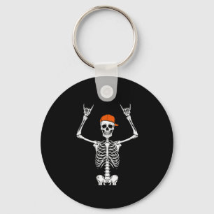 Skeleton Cap Skater Cool Halloween Punk Rock Men B Key Ring