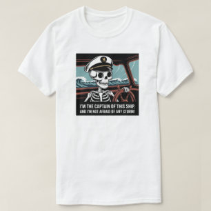 Skeleton Caption Shirt. Captain's Halloween shirt 