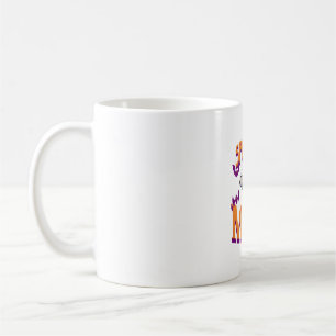Skeleton Cat and coffee spooky mum for halloween Mug