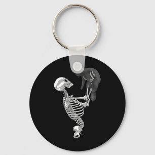 Skeleton Cat Art For Men Women Feline Costume Hall Key Ring