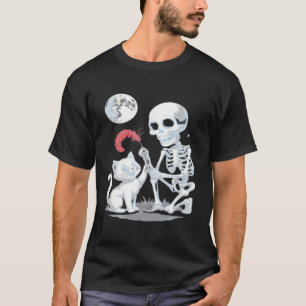 Skeleton Cat Halloween Funny Cute Spooky Essential T-Shirt