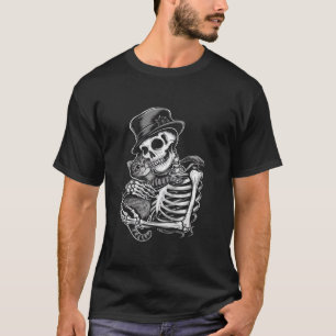 Skeleton Cat Skull Cat Halloween Cats Lovers T Shi T-Shirt