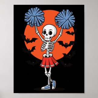 Skeleton Cheerleader Cheerleading _3  Poster