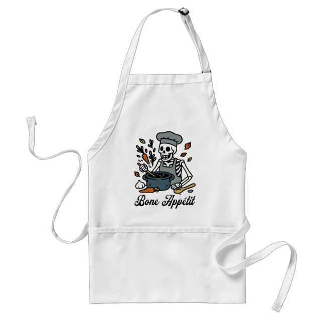 Skeleton Chef Halloween - Funny Fall Baking Gift Standard Apron (Front)