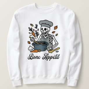 Skeleton Chef Halloween - Spooky Fall Cooking Sweatshirt