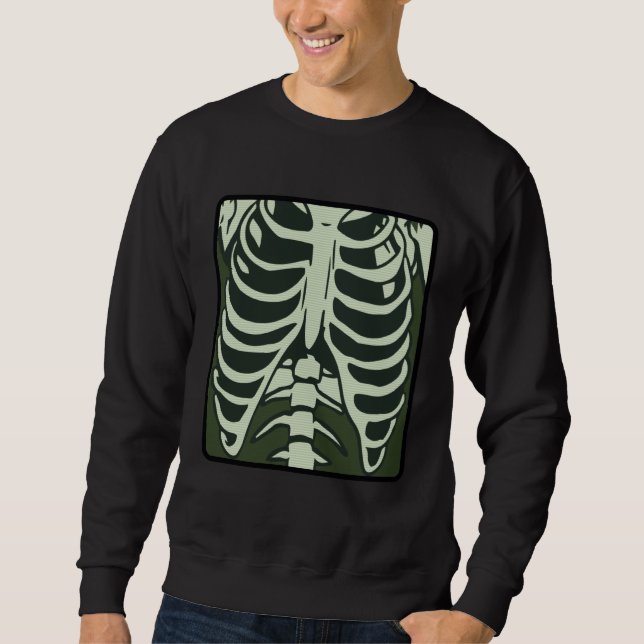 Skeleton Chest X Ray Costume  Horror Human Radiogr Sweatshirt
