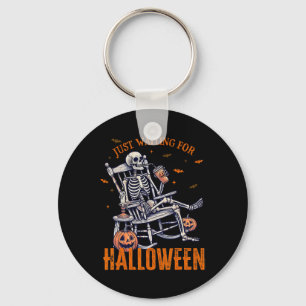 Skeleton Christmas Design Just Waiting For Hallowe Key Ring