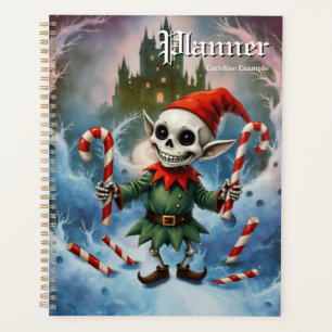 Skeleton Christmas Elf – Creepy Cute Dark Holiday Planner