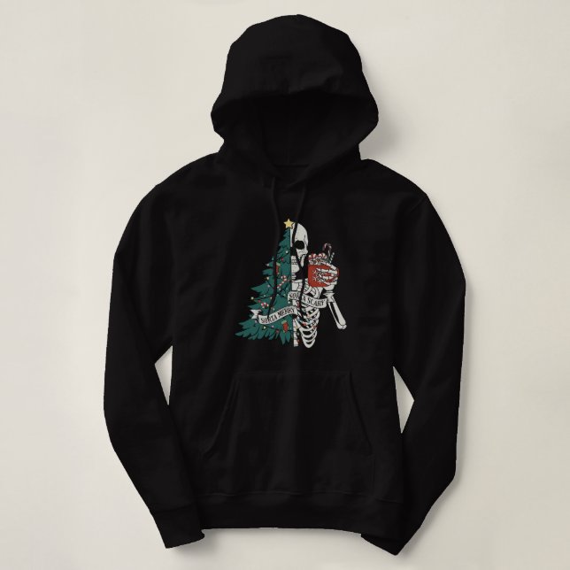 skeleton christmas tree 2 hoodie (Design Front)