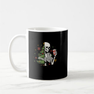 skeleton christmas tree coffee mug