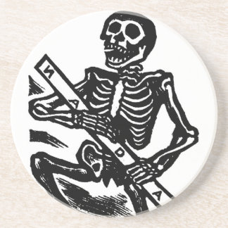 Skeleton, circa 1951 Mexico. Coaster