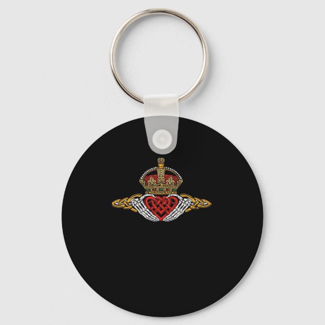 Skeleton Claddagh Colour Key Ring (Front)