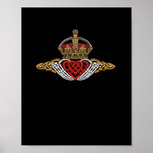 Skeleton Claddagh Colour Poster