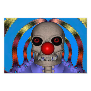 Skeleton Clown Photo Print