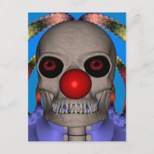 Skeleton Clown Postcard
