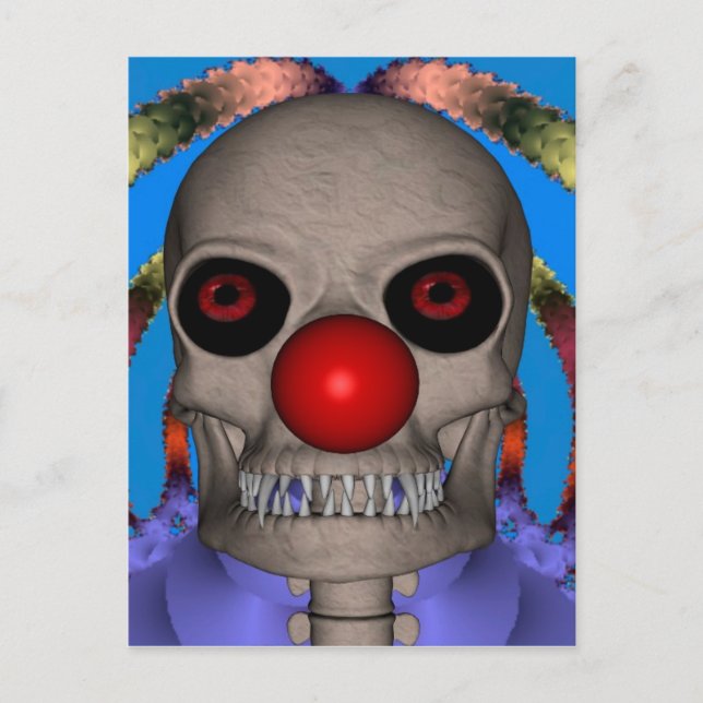 Skeleton Clown Postcard (Front)