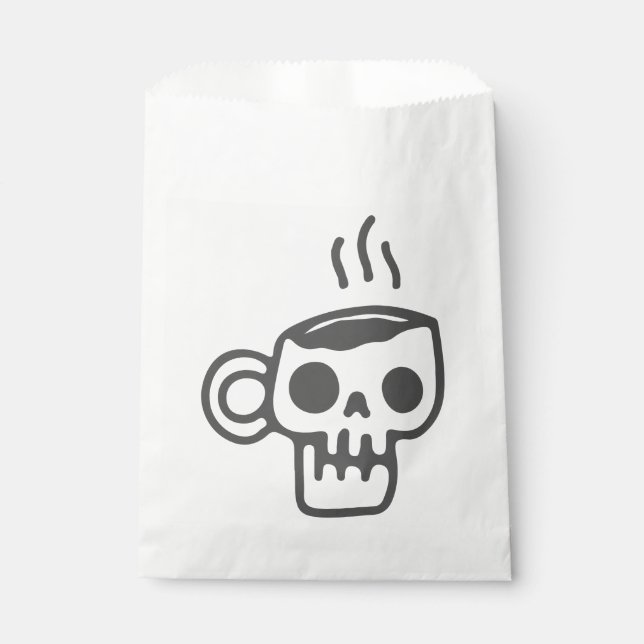 skeleton coffee cup halloween skull mug favour bags (Front)