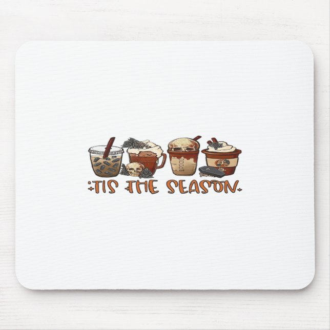 Skeleton Coffee Cups Coffee Lover Mouse Pad (Front)