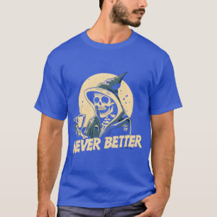 Skeleton Coffee Halloween funny T-Shirt