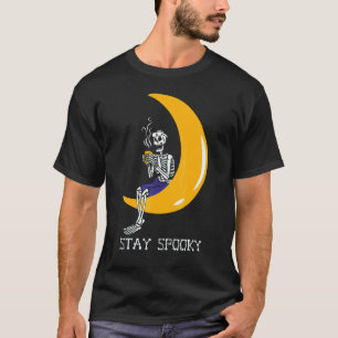 Skeleton Coffee Halloween Pumpkin Latte Drink Pump T-Shirt