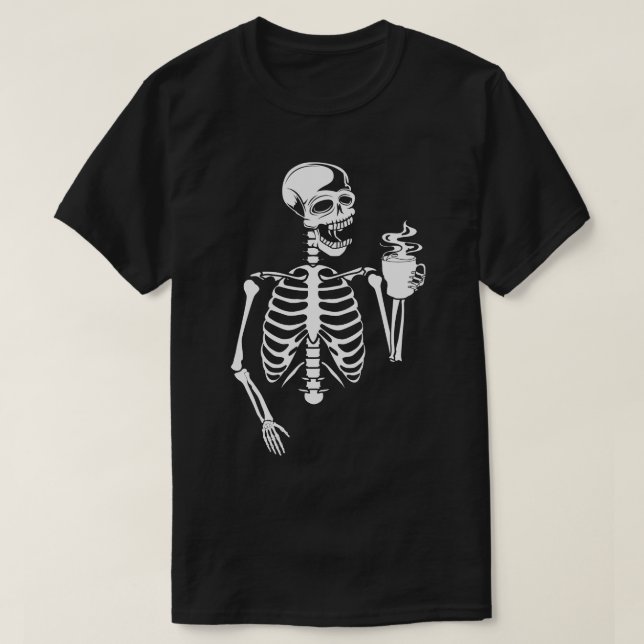 Skeleton coffee T-Shirt (Design Front)