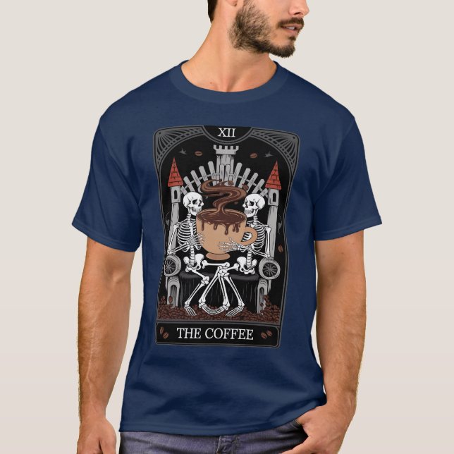 Skeleton Coffeearot Card boy T-Shirt (Front)
