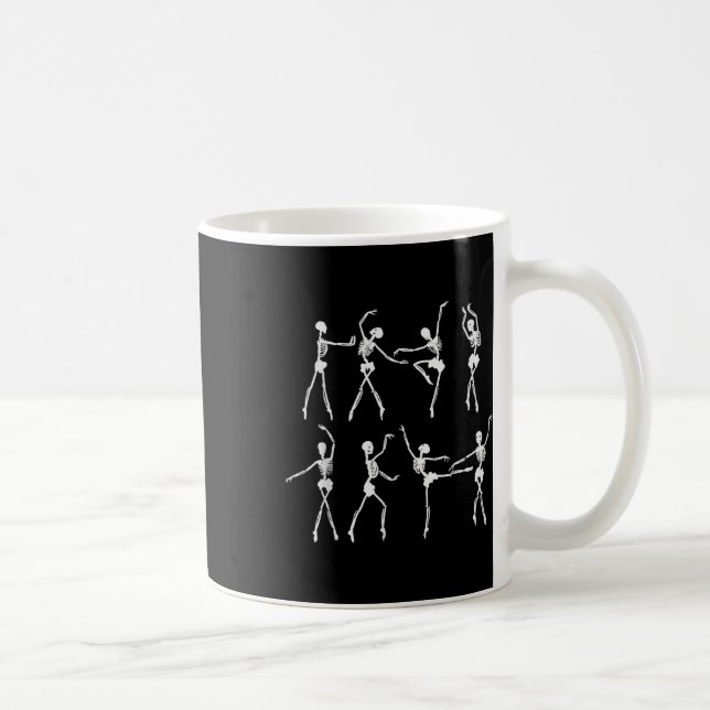 Skeleton Costume Ballerinas Ballet Dance Cute Hall Coffee Mug (Right)
